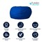 Flash Furniture Bean Bag Chair, Blue Back, 42 in W 42" L 19" H DG-BEAN-LARGE-SOLID-ROYBL-GG - alternate 3